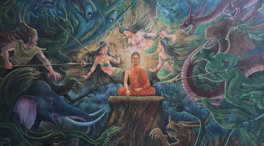 Siddhartha Gautama’s encounter with Mara